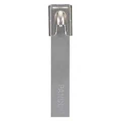 Aluminum cable tie with Ball Lock design for securing cable bundles up to 4 in diameter. Silver finish, 0.31 in width, pack of 50. Suitable for indoor and outdoor applications requiring corrosion resistance.