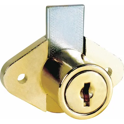COMPX NATIONAL Deadbolt Lock: Keyed Different, Vertical, Round, 1 27/64 in Body Ht - Deadbolt Cabinet & Drawer Locks