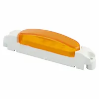 This LED clearance light features an oval amber lens with a screw mount and pigtail electrical connection. It has an overall height of 1 7/16 inches and carries an SAE Lens Code of P2. Suitable for marking vehicle width and height on trucks, trailers, and heavy equipment