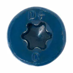 These flat-head screw anchors are designed for fastening into concrete, brick, or block. Each anchor features a case-hardened steel construction with a zinc-plated finish, a pointed tip, and a Torx drive. Supplied in a 100-pack, they are removable and suitable for inch-system applications.