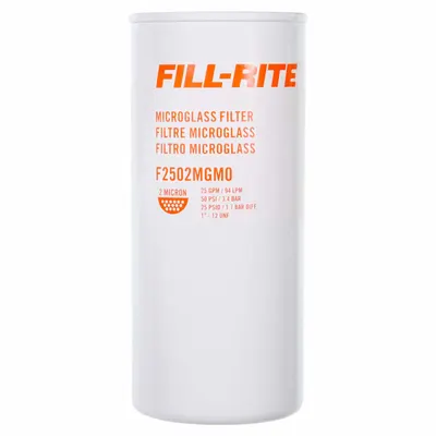FILL-RITE Fuel Filter: Particulate, Repl Filter, Particulate, 2 micron Filter Rating - Canister-Style Fuel Filters