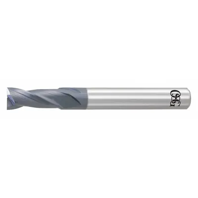 OSG Square End Mill: Carbide, WXL Coated, 2 Flute, 3/32" Mill Dia, 3/16" LOC - Carbide Square End Mills for Hardened Materials