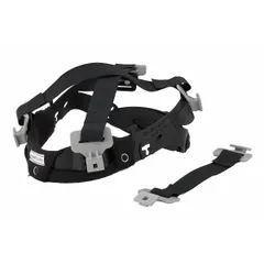 The 3M M-350 is a six-point suspension headgear designed for use with compatible hard hats. It provides a secure fit and is suitable for general industrial applications requiring head protection.