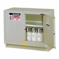 JUSTRITE Flammable Cabinet: 21 5/8 in Overall Dp, 4 ft Overall Wd, 35 3/4 in Overall Ht, Steel (MPN 884824)