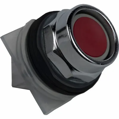 SCHNEIDER Recessed Push Button: Red, 30 mm Mounting Size, Metallic - Flush-Mount & Recessed Push-Button Operators