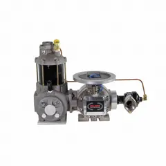 Positive displacement flowmeter for fuel transfer pumps. Anodized aluminum housing. Accuracy +/-0.5%. Measures in gallons. No display. Suitable for fleet fueling, bulk plant, and agricultural operations.