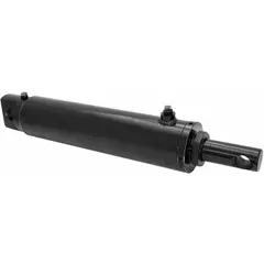 This single lift unit is designed for aftermarket snowplow systems, providing lifting capability for plow blades or frames during snow removal operations. It measures 2 1/2" x 10 and is finished in black.
