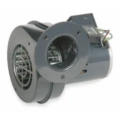 Direct-drive blower with 3-7/8 in wheel diameter, rated 68 cfm at 1/70 hp. Operates on 115V AC, single-phase power with open motor housing and clockwise rotation. Designed as an OEM replacement for HVAC systems and ventilation equipment requiring compact airflow.
