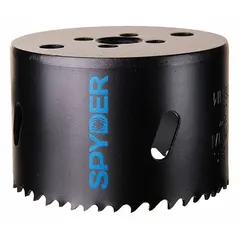 This bi-metal hole saw cuts through wood, metal, and plastic. With 4/6 teeth per inch and a 1-7/8 in maximum cutting depth, it is suited for construction, plumbing, and electrical work. Arbor not included.