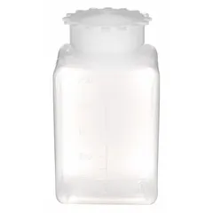 APPROVED VENDOR HDPE Rectangular Lab Bottle, 250 mL, Colorless Translucent, Graduated, with Closure, MPN 226295-0250