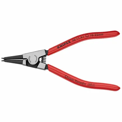 KNIPEX Retaining Ring Plier: External, For 10 mm to 25 mm Shaft Dia, 0.051 in Tip Dia - External Retaining-Ring Pliers