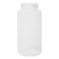 Polypropylene Wide Mouth Round Lab Bottle, 1 L (32 fl oz), Colorless, 63-415 mm Closure, MPN 33310