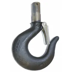 Replacement bottom hook for Lodestar series electric chain hoists. Compatible with hoists rated for 500 lb to 1,000 lb load capacity. Includes latch for secure load attachment during lifting operations.