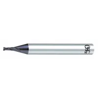 OSG Corner Radius End Mill: Carbide, WXL Coated, 2 Flute, 2 mm Mill Dia, 3 mm LOC, 0.1 mm Rad (MPN 37700008)