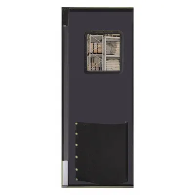 CHASE Swinging Door: Polyethylene, 1 Doors, Gray, 3 ft Door Wd, 7 ft Door Ht - Washdown Swinging Doors