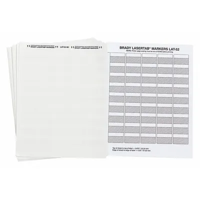 BRADY LAT-52-361-1 Wraparound Label - Brady Precut Label Sheets