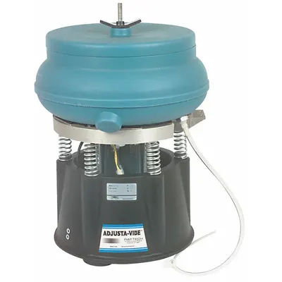RAYTECH Vibratory Tumbler: 0.35 cu ft Capacity - Adjustable-Amplitude Vibratory Tumbler Finishing Systems
