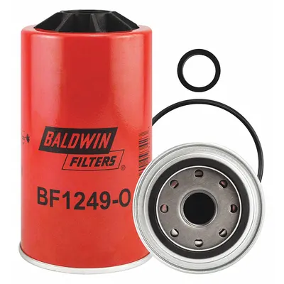 BALDWIN FILTERS Fuel Filter: Spin-On, 3 11/16 in Outside Dia, 1"-14 Thread Size, Cellulose - Spin-On Fuel Filters