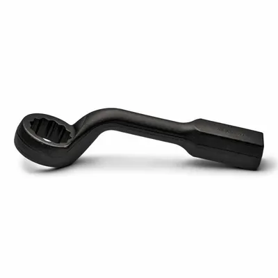 WRIGHT Striking Wrench: Steel, Black, 2 3/8 in Head Size, 14 in Overall Lg - SAE, Offset Handle, 12-Point, Striking Box End Wrenches