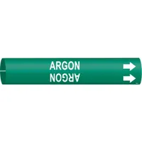 Pipe Marker: Argon, Green, White, Fits 4 to 6 in Pipe O.D., 1 Pipe Markers, With Arrows (MPN 4006-D)
