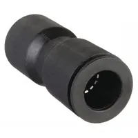 This push-to-connect union fitting connects two tubes of different diameters (3/8 in OD and 1/2 in OD) in pneumatic or fluid systems. Made of nylon and nickel-plated brass, it provides a quick, tool-free joint for air lines, instrumentation, or low-pressure fluid transfer. Supplied as a 10-pack
