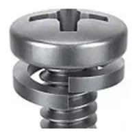 SEMS Screw: Split Lock, M5x0.80 Thread Size, 8 mm Lg, Stainless Steel, Passivated, Pan, 10 PK (MPN 1-MPL-5-8)