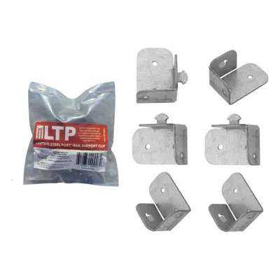 LIFETIME STEEL POST Rail Clip Pack - Rail Clips for Fence Posts
