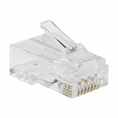 EATON TRIPP LITE Modular Plug: Modular Plug RJ45, 6/6A Cable Category, Pass-Through - RJ Modular Connectors