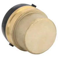 This SHARKBITE push-to-connect coupling is made of brass and fits 1 7/8 in OD pipe. It allows tool-free installation on copper, CPVC, or PEX tubing for capping lines in plumbing and industrial systems