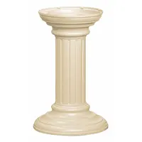 Pedestal: Aluminum, Powder Coated, Beige, Bolt Mounted, 27 3/4 in H x 17 3/4 in W x 17 3/4 in D (MPN 3396SAN)