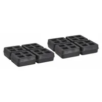 MASON Vibration Isolator Pad: Neoprene, Waffle Pad Top, 4 in Lg, 4 in Wd, 3/4 in Ht, 2 PK