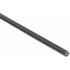 Round acetal copolymer welding rods, 5/32 in diameter and 48 in length, black color, supplied in a 38-piece pack. Used for repairing and fabricating acetal copolymer components in applications such as chemical processing, automotive, and fluid handling, providing strong, chemical-resistant welds for tanks, pipes, and fittings.