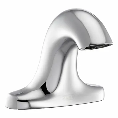 ZURN Sensor Faucet: Serio Series, Brass, Polished Chrome Finish, Battery/Hydropower - Centerset Sensor Bathroom Faucets