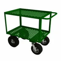 APPROVED VENDOR Utility Cart: 1,200 lb, 2 Shelves, 36 in L x 24 in W Shelf, 18 in Between Shelves (MPN GC-2436-2-10/12PN-83T)