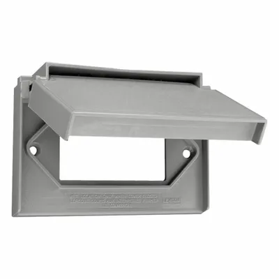 LEVITON 4996-GY Nylon 1-Gang Decorator-Rocker Wall Plate, Gray - General Purpose Wall Plates
