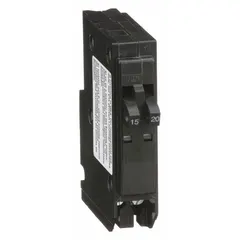 The SQUARE D QO1520 is a 20 A, single-pole, plug-in miniature circuit breaker from the QO Series. Rated for 120/240V AC with a maximum interrupting rating of 10kA at 120/240V AC, it provides overcurrent protection for branch circuits. Designed for use with old non-Class CTL QO load centers, it is suitable for residential and commercial electrical distribution systems.