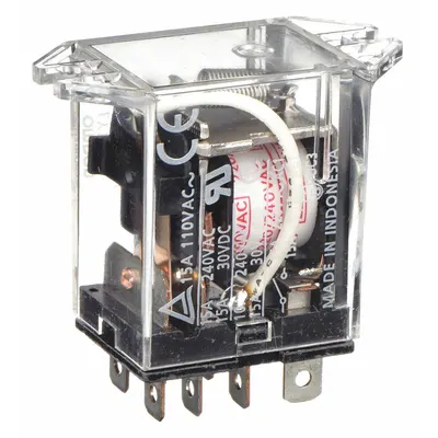 OMRON Flange Mount Relay: Surface (Top Flange) Mounted, 15 A Current Rating, 220/240V AC - Surface-Mounted Relays