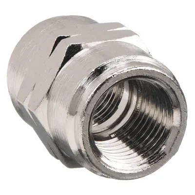 AIGNEP USA 1/4 in x 1/4 in Nickel-Plated Threaded Low-Pressure Pipe Fitting - Nickel-Plated Threaded Low-Pressure Pipe Fittings