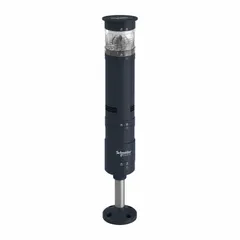 The SCHNEIDER XVUC9VP is a buzzer sounder module from the XVU series, operating on 24V DC with a steady sound mode. It has an overall diameter of 2 3/8 inches. This module is used in control panels and automation systems to provide audible alerts for alarms or operational status.