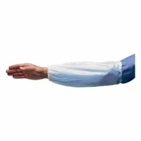 Protective Sleeves: 15 11/16 in Overall Lg, Heat Sealed Seam, White, 1.2 mil Thick, ANSELL, 50 PK (MPN 59200)