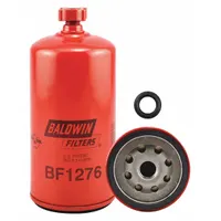 BALDWIN FILTERS Fuel Filter: Spin-On, 3 1/16 in Outside Dia, M16-1.50 Thread Size, Cellulose, R.V.I (MPN BF1276)