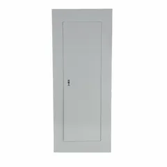 Non-vented steel door cover for NQ and NF panelboards. Type 1 surface-mount enclosure rated 250 A with 54 spaces. Measures 20 in wide by 50 in long. Suitable for indoor commercial and industrial electrical distribution applications.