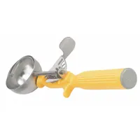 VOLLRATH Disher: 1.6 oz Capacity, Stainless Steel, NSF Certified, 4 1/4 in Handle Lg, 2 in Bowl Dia (MPN 47144)