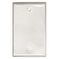 Wall-mount room temperature sensor with flush-mount metal housing, no display. Stainless steel construction, hardwired connection, temperature range -40°F to 248°F, accuracy ±0.36°F. For use with building automation systems in HVAC applications