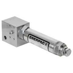 The ENERPAC PRV3 is a modular pressure control valve with knob adjustment, designed for hydraulic systems requiring precise pressure regulation up to 4350 psi. It handles a maximum flow of 1.8 gpm and features an aluminum body with 1/4 in BSPP ports. Typical applications include industrial machinery, workholding fixtures, and hydraulic power units.