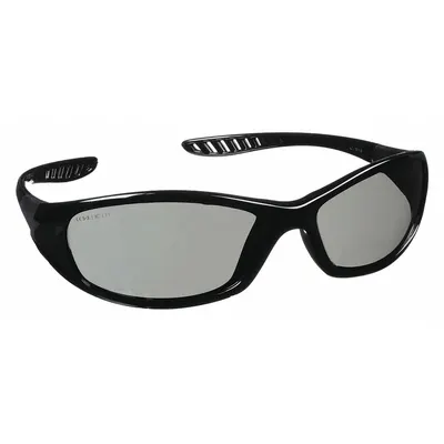 KLEENGUARD Safety Glasses: Gray Lens, Full-Frame, Uncoated, Black Frame - Adjustable Comfort-Fit Safety Glasses