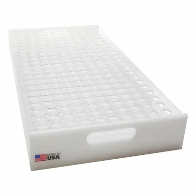DYNALON Tube Rack: 9 1/2 in Overall Wd, 18 1/2 in Overall Ht, 2 1/2 in Overall Lg - Lab Storage Racks