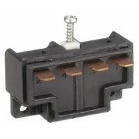 Contact block designed for use with compatible limit switch enclosures. Opens or closes electrical circuits based on mechanical position, commonly applied in industrial automation, conveyor systems, and machine safety guards for reliable switching