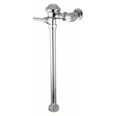 Service sink flush valve with 6.5 gallons per flush (gpf) and 24-inch rough-in. Includes cast wall flange. Used in commercial and industrial restrooms for high-volume flushing applications.