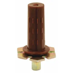 This pivot guide is designed for use in hanging door systems to guide and stabilize the door during swing. It supports doors up to 25 lb per pair and is suitable for cabinet or light-duty commercial applications requiring smooth pivot action. Supplied as one pair.